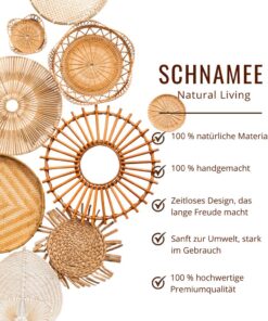 wandkorb wandkunst wanddeko rattan boho